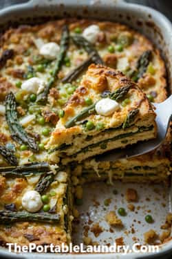 8. Spring Vegetable and Goat Cheese Strata