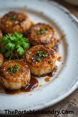 Butter Garlic King Oyster Mushroom Scallops Zero Oil Recipe-completed