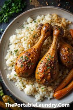 Crockpot Chicken Drumsticks-served