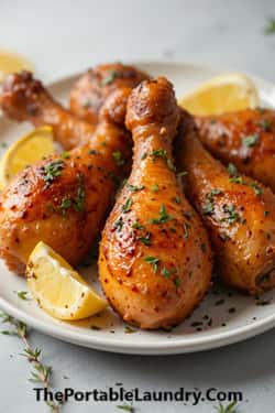 Oven Baked Chicken Drumsticks Recipe-served