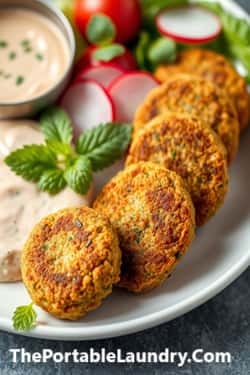 Zero Oil Lebanese Crispy Falafel Recipe-completed