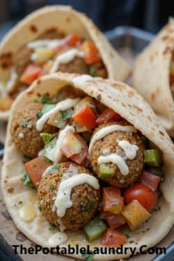 Zero Oil Lebanese Crispy Falafel Recipe-served