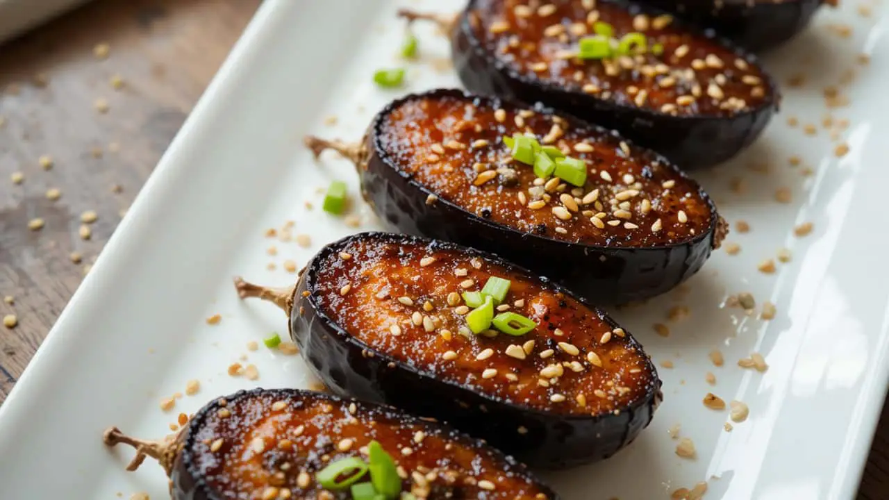 crispy japanese eggplant (zero oil recipe)-featured