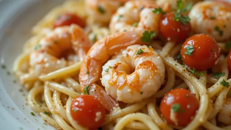 garlic shrimp pasta-featured