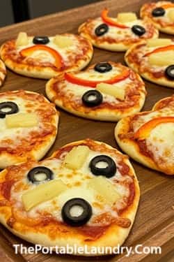 1. Heart-Shaped Mini Pizzas