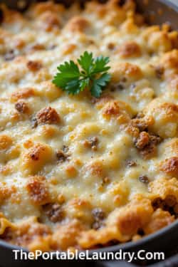 10. Creamy Shredded Beef Pasta Bake