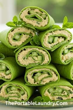 10. Hummus & Cucumber Crunch Pinwheels