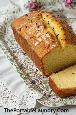 11. Lavender Earl Grey Cake with Honey Glaze