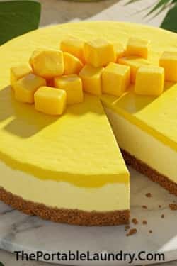 12. No-Bake Mango Cheesecake