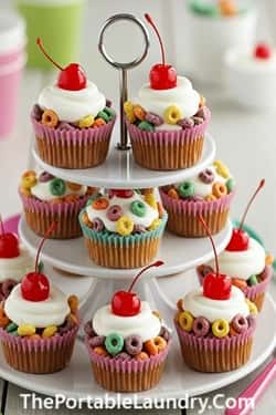 14. Cereal Breakfast Cupcakes