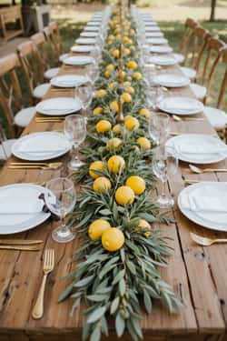 2. Lemon & Herb Table Runners