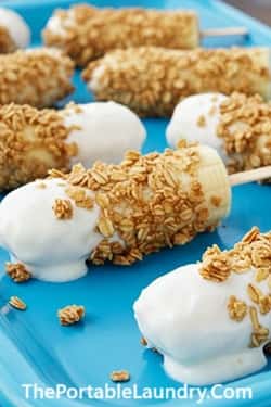 4. Frozen Yogurt-Dipped Banana Pops