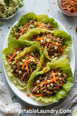 5. Korean BBQ Shredded Beef Lettuce Wraps