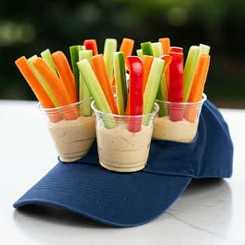 5. Veggie Cups with Hummus