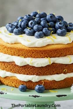 7. Blueberry Lemon Naked Cake