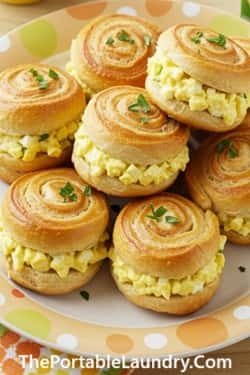 9. Egg Salad Pinwheels