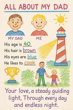 11. “All About My Dad” Printable Sheet