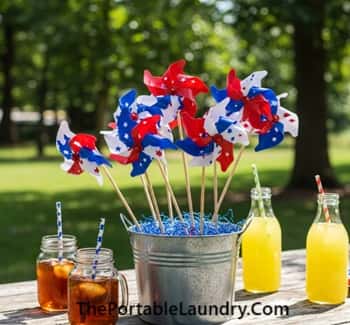 11. DIY Pinwheel Centerpiece