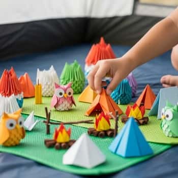 11. Mini Camp-Themed Origami