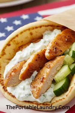 12. Greek-Inspired Chicken Gyro Wraps