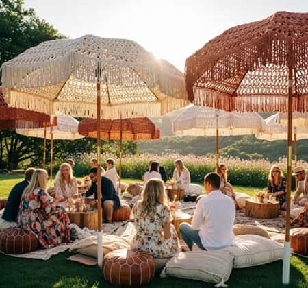 13. Fringe Parasols for Shade and Style