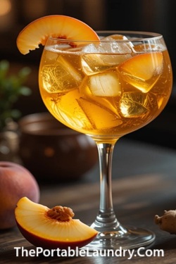 13. Ginger Peach Whiskey Fizz