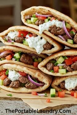 14. Mediterranean Lamb Pitas with Tzatziki