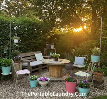 16. The Salvaged Corner Garden Nook