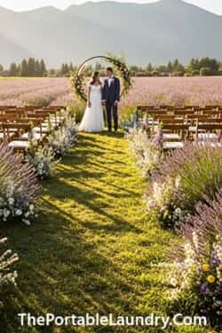 17. Open-Air Ceremony in a Lavender Field