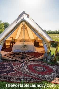 21. Boho Bell Tent Bridal Suite