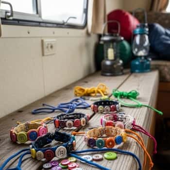 4. DIY Button Bracelets