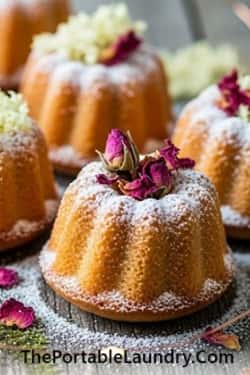 4. Elderflower & Rose Syrup-Soaked Fairy Cakes