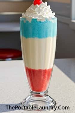 4. Red, White & Blue Milkshake Parfaits