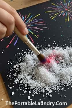 5. Firework Salt Painting