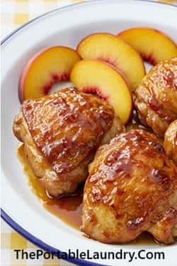 5. Grilled Chicken with Peach BBQ Sauce