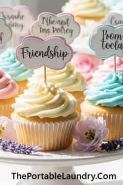 5. Vanilla Cupcakes with “You’re My Person” Toppers