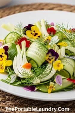 7. Midsummer Meadow Salad with Edible Flowers & Fennel