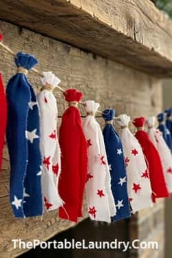 8. DIY Flag Garland with Fabric Scraps