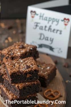 8. Dark Beer Brownies with Salted Pretzel Crust