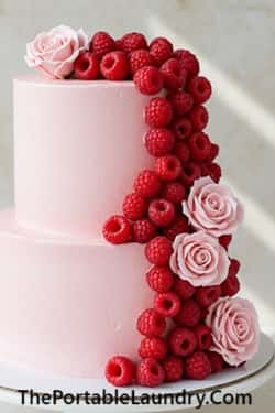 8. Raspberry Rose Cake