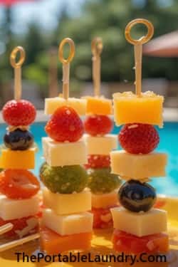 9. Cheese & Fruit Skewers