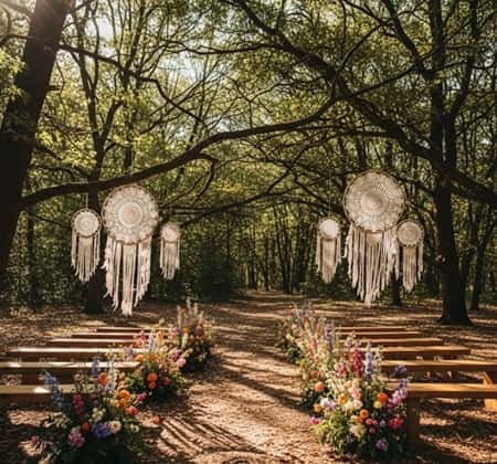 9. Dreamcatchers Hanging from Trees