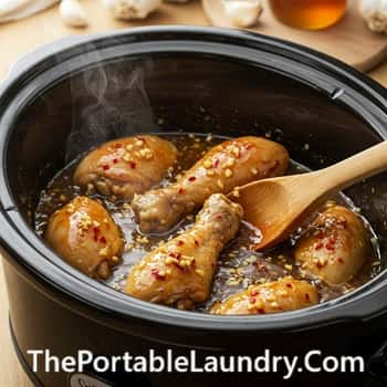 Instructions to make Honey-Garlic Crockpot Chicken Drumsticks-completed
