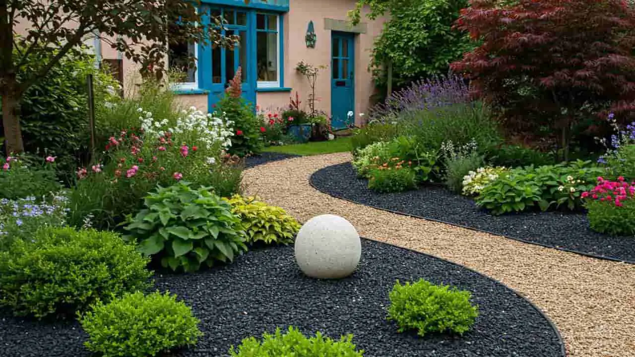 black and white garden ideas