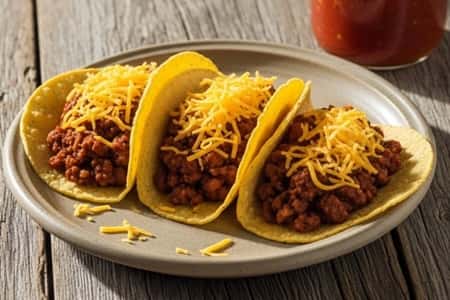 1. 3-Ingredient Beef Tacos