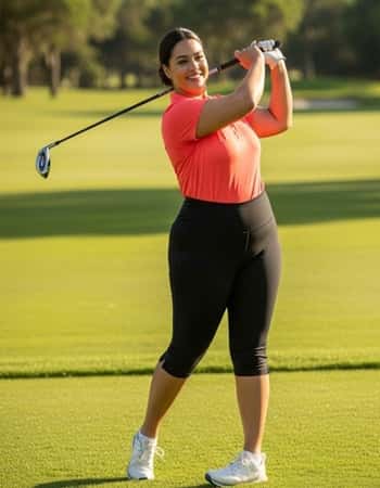 1. High-Rise Stretch Capris + Cooling Polo