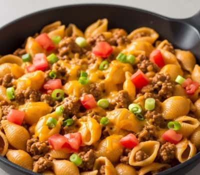 1. One Pot Cheesy Taco Pasta