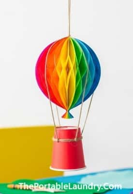 1. Paper Cup Hot Air Balloon Hanging Craft