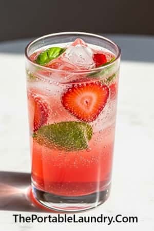 1. Strawberry Basil Vodka Spritz