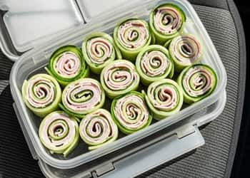1. Turkey & Cheese Cucumber Roll-Ups